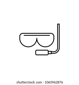 mask for diving icon. Element of simple icon for websites, web design, mobile app, info graphics. Thin line icon for website design and development, app development  on white background