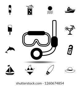 Mask for diving icon. Simple glyph vector element of Summer icons set for UI and UX, website or mobile application