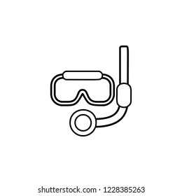 Mask for diving icon. Simple outline vector of summer set for UI and UX, website or mobile application