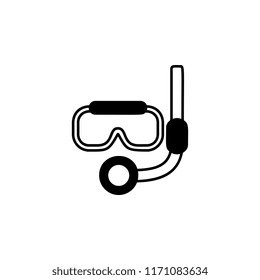 Mask for diving icon, vector, illustration on white background