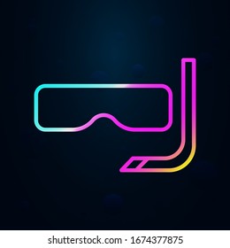 mask for diving in nolan style icon. Simple thin line, outline vector of hotel icons for ui and ux, website or mobile application