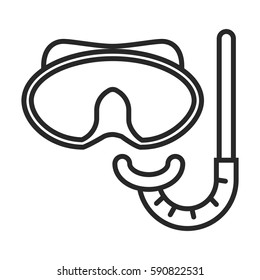 Mask for diving vector icon