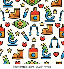 Diseño de patrones de ilustración de caricatura de doodle máscaras