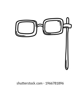 Mask Doodle vector icon. Drawing sketch illustration hand drawn cartoon line.