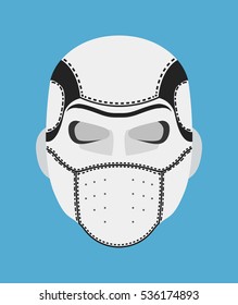 mask drawn in flat design