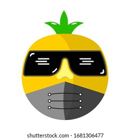 emoticono de máscara de estilo plano