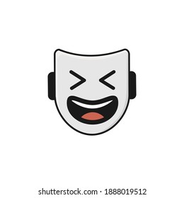 mask emoticons, expression, laugh, happy, funny. vector eps 10
