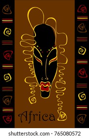 Mask. Ethnic. Exotic. African.Symbol. Ornament. Vector.