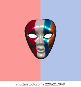 the mask expresses someone behind the mask has its own personality