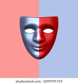 the mask expresses someone behind the mask has its own personality