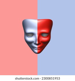 the mask expresses someone behind the mask has its own personality
