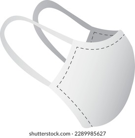 Mask Fabric Face Shield Flu Sick Ill Pollution Protection Health Care Safety Object Design