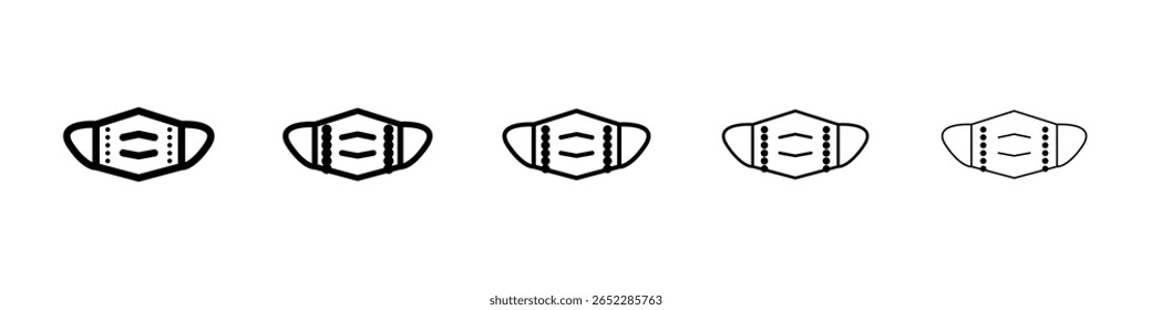 Máscara ícone de face preenchido conceito de sinal plano para web design.