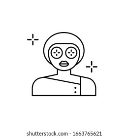 Mask, face icon. Simple line, outline vector elements of beauty salon things for ui and ux, website or mobile application