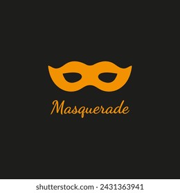 Mask face icon vector secret symbol conceal icon shelter masquerade party carnival