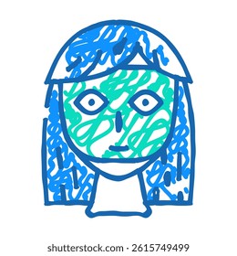 mask face skin beauty treatment doodle icon sketch vector. mask face skin beauty treatment sign. isolated symbol illustration