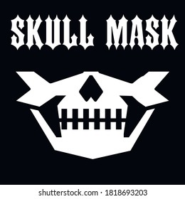 mask of face with skull and predator teeth