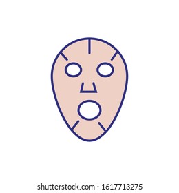mask facial make up isolated icon vector illustration design