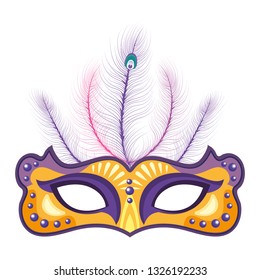 mask with feather