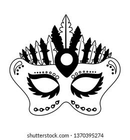 mask with feather carnival