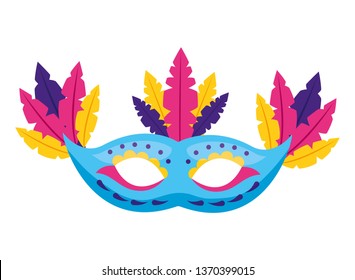 mask with feather carnival