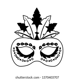 mask with feather carnival