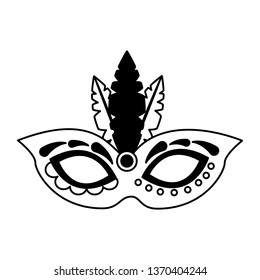 mask with feather carnival