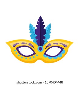 mask with feather carnival