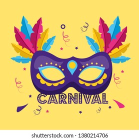 mask with feather carnival