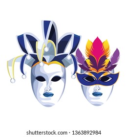 mask with feathers