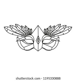 mask with feathers accessory carnival festival