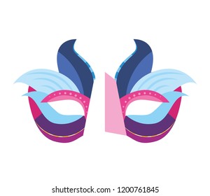 mask with feathers accessory carnival festival