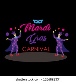 Mask Festival Mardi Gras Carnival Illustration