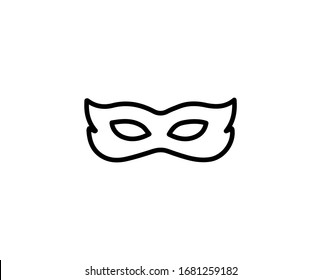 Mask flat icon. Single high quality outline symbol for web design or mobile app.  Mask thin line signs for design logo, visit card, etc. Outline pictogram EPS10