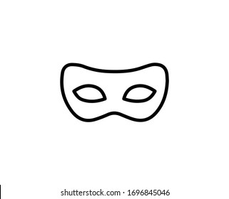 Mask flat icon. Single high quality outline symbol for web design or mobile app.  Mask thin line signs for design logo, visit card, etc. Outline pictogram EPS10