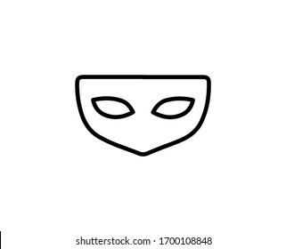 Mask flat icon. Single high quality outline symbol for web design or mobile app.  Mask thin line signs for design logo, visit card, etc. Outline pictogram EPS10