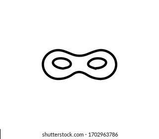 Mask flat icon. Single high quality outline symbol for web design or mobile app.  Mask thin line signs for design logo, visit card, etc. Outline pictogram EPS10