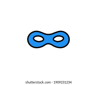 Mask flat icon. Single high quality outline symbol for web design or mobile app.  Holidays thin line signs for design logo, visit card, etc. Outline pictogram EPS10