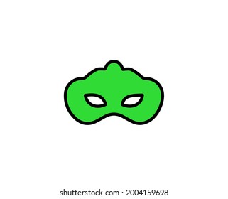 Mask flat icon. Single high quality outline symbol for web design or mobile app.  Holidays thin line signs for design logo, visit card, etc. Outline pictogram EPS10