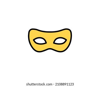 Mask flat icon. Single high quality outline symbol for web design or mobile app.  Holidays thin line signs for design logo, visit card, etc. Outline pictogram EPS10