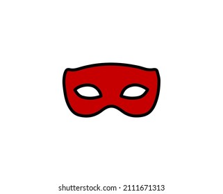 Mask flat icon. Single high quality outline symbol for web design or mobile app.  Holidays thin line signs for design logo, visit card, etc. Outline pictogram EPS10