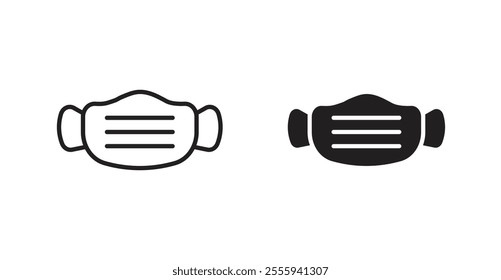 Mask flat simple vector symbols illustration.