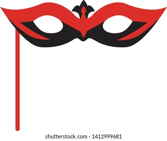 Mask geometric illustration isolated on background