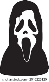 Maske bereitet sich auf Halloween vor