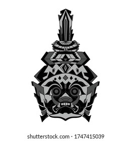 mask giant vector tattoo pattern thai traditional design for illustration with isolate background