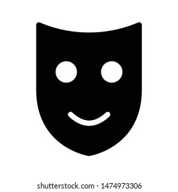 mask glyph flat vector icon