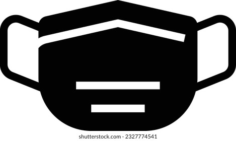 Mask Glyph Icon - Single Icon, Vector