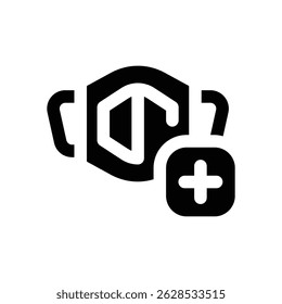 icono de glifo de máscara. Icono de Vector fuerte y sólido para Sitios web, interfaces móviles, presentaciones y marca visual. Alta calidad y fácil de editar.