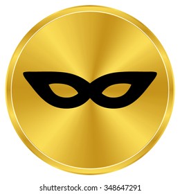 mask - gold vector icon