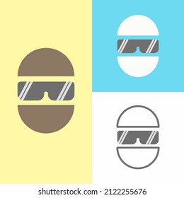 mask graphic illustration. suitable for logos, game communities, game developers, game reviews, game channels, blogs or vlog channels
